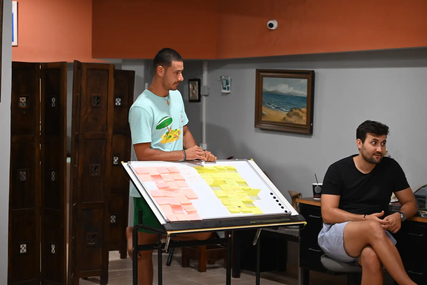 Day 1 of Positive Activism in Sounio, where the international group met through ice-breaking and name games. Photo 5 of 12.