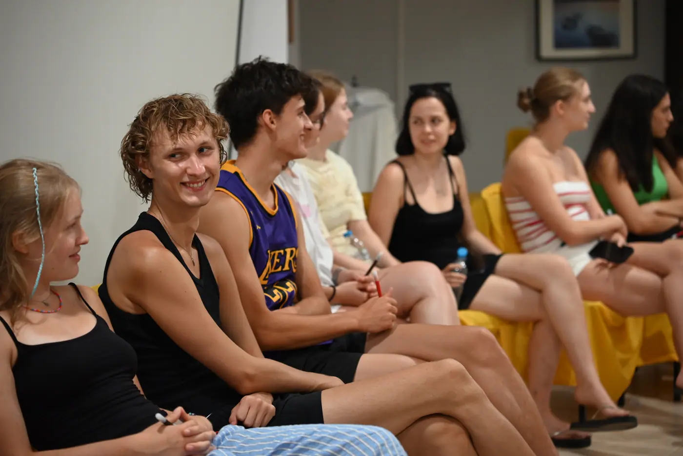 Day 1 in Sounio, where participants shared expectations, fears and personal goals for the youth exchange. Photo 6 of 12.