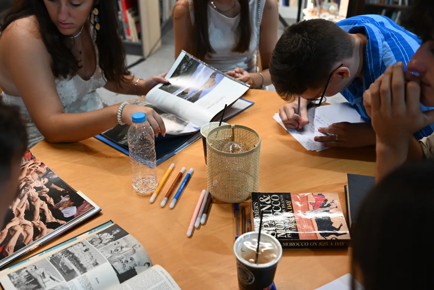 Day 2 at the Lavrio Municipal Library, during the hand-drawn diagrams and the team presentations. Photo 3 of 38.