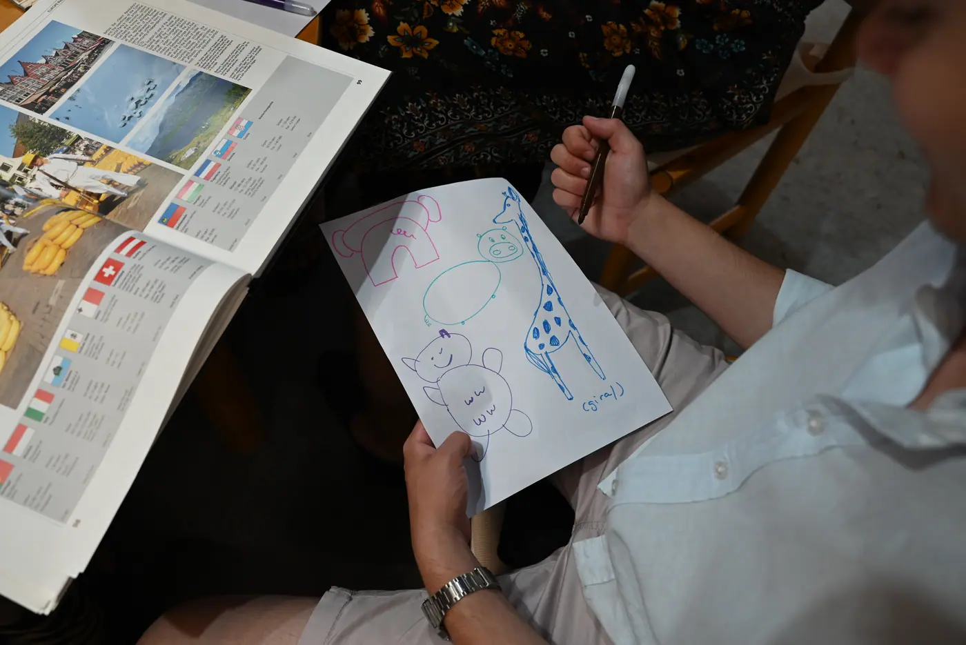 Day 2 at the Lavrio Municipal Library, during the hand-drawn diagrams and the team presentations. Photo 11 of 38.