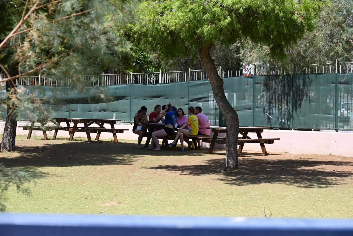 Day 4 in Lavrio, at the completion of the school painting activity. Photo 10 of 34.