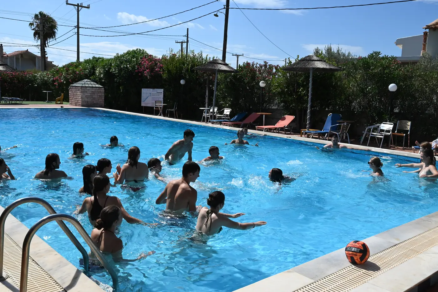 Day 5 in Sounio, during trainer-led games and teamwork in the water. Photo 10 of 22.