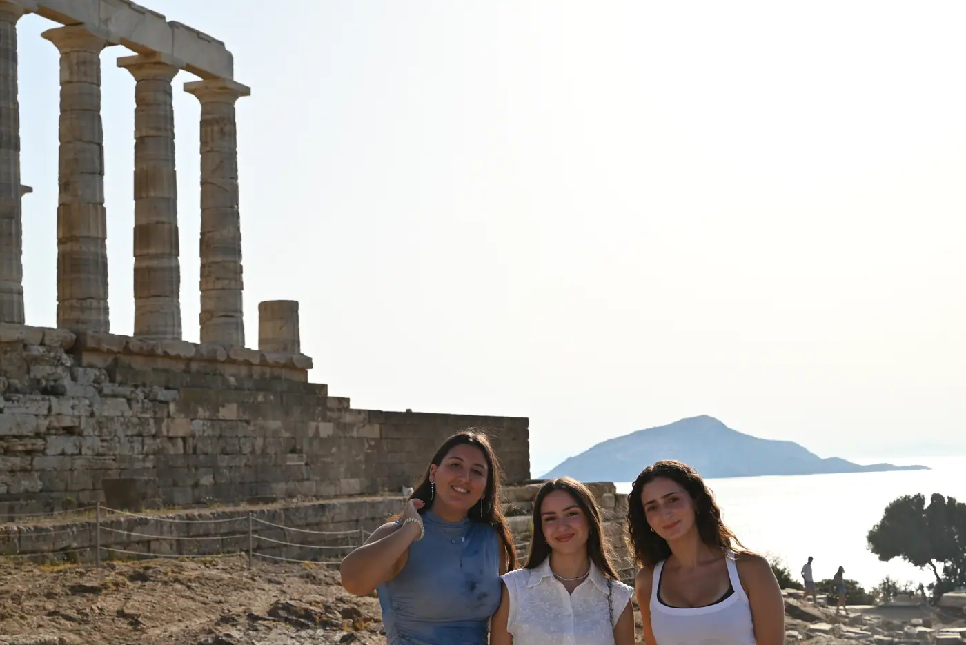 Day 7 in Sounio, where participants painted personal interpretations of the Temple of Poseidon on individual canvases. Photo 4 of 52.