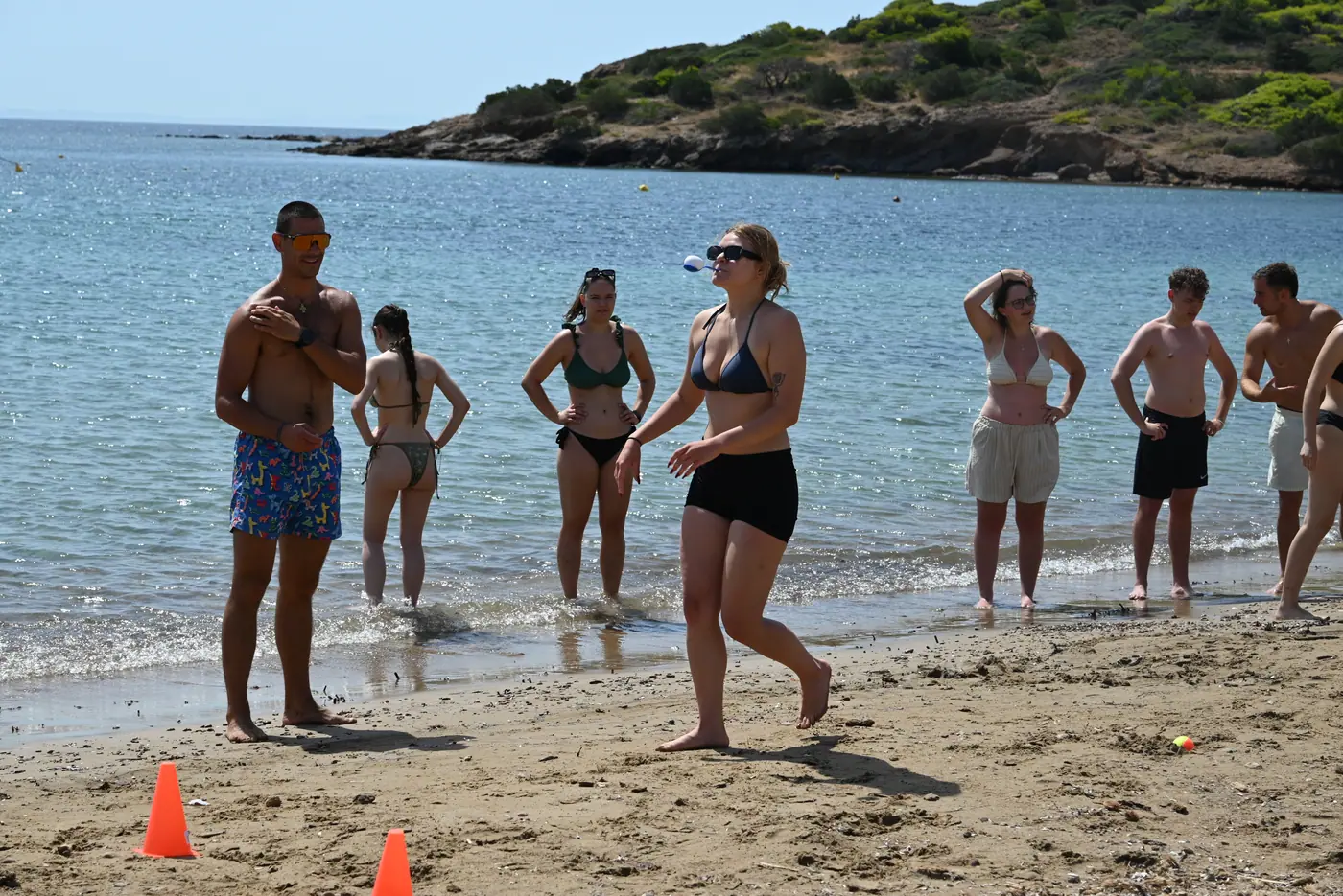 Day 7 in Sounio, where participants painted personal interpretations of the Temple of Poseidon on individual canvases. Photo 28 of 52.