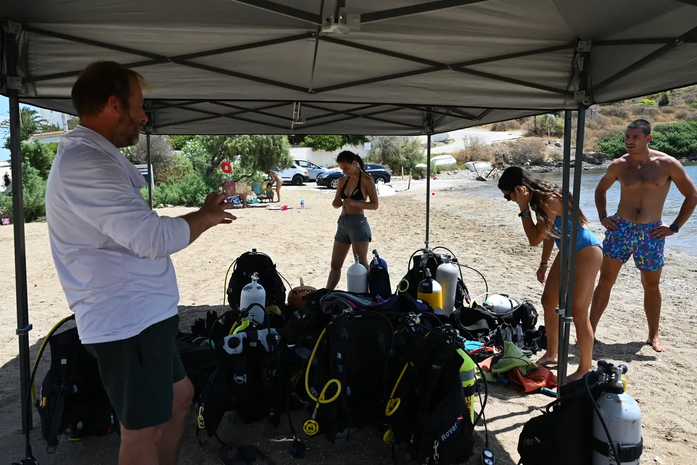 Day 8 on shore, during the first-aid training delivered by certified lifeguards. Photo 15 of 41.