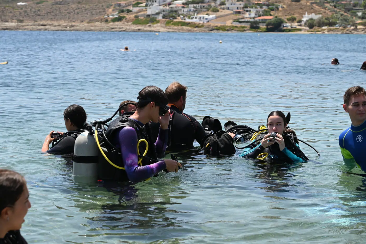 Day 8 on the coast near Sounio and Lavrio, during the introductory scuba-diving lesson. Photo 21 of 41.