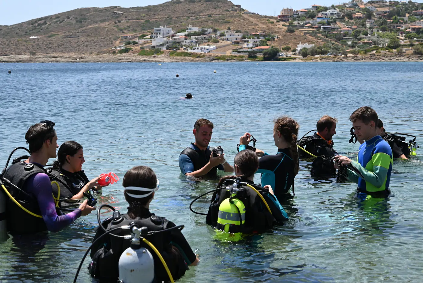 Day 8, where instructors explained the diving equipment and underwater communication. Photo 22 of 41.