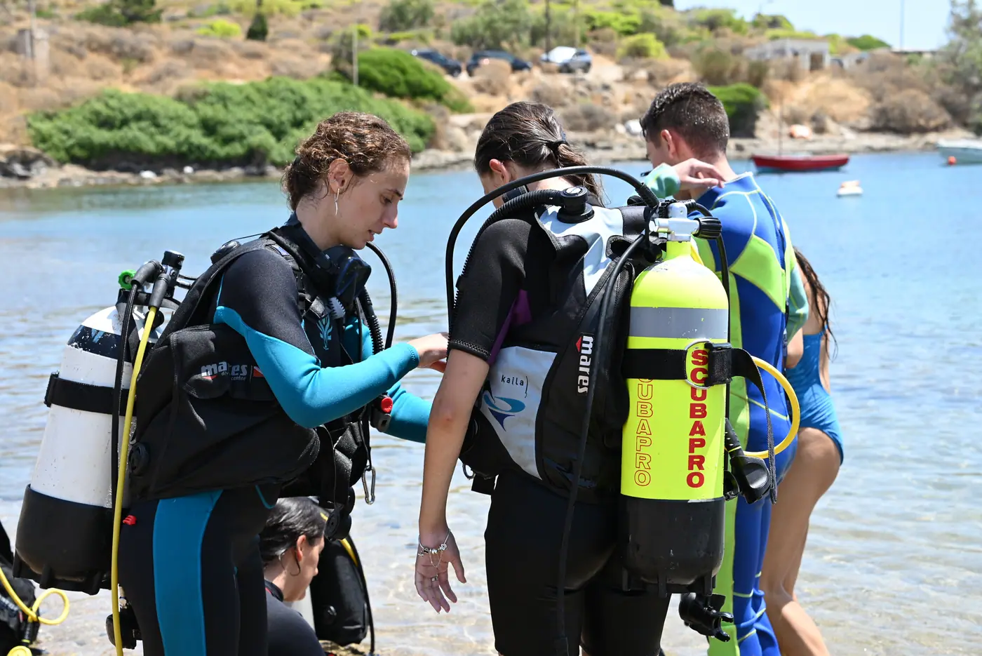 Day 8 on the coast near Sounio and Lavrio, during the introductory scuba-diving lesson. Photo 25 of 41.