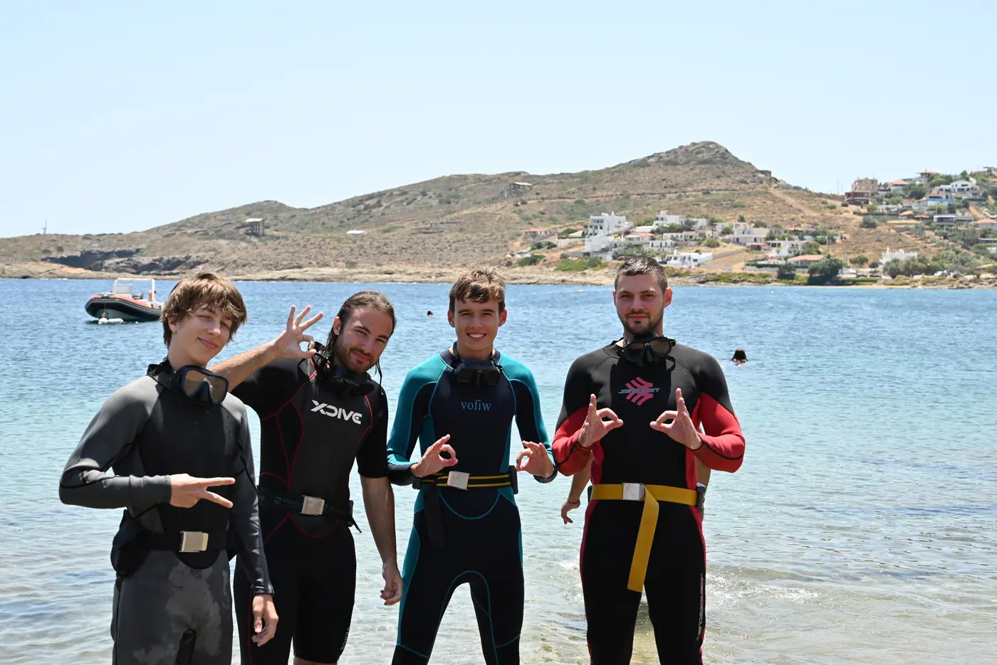 Day 8 on the coast near Sounio and Lavrio, during the introductory scuba-diving lesson. Photo 29 of 41.