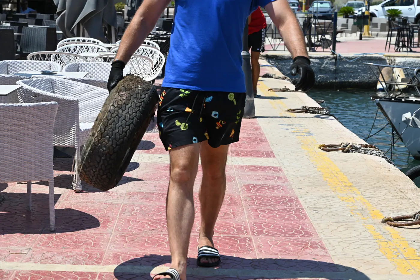 Day 9 at the Port of Lavrio, where participants supported the eleven volunteer divers. Photo 38 of 43.