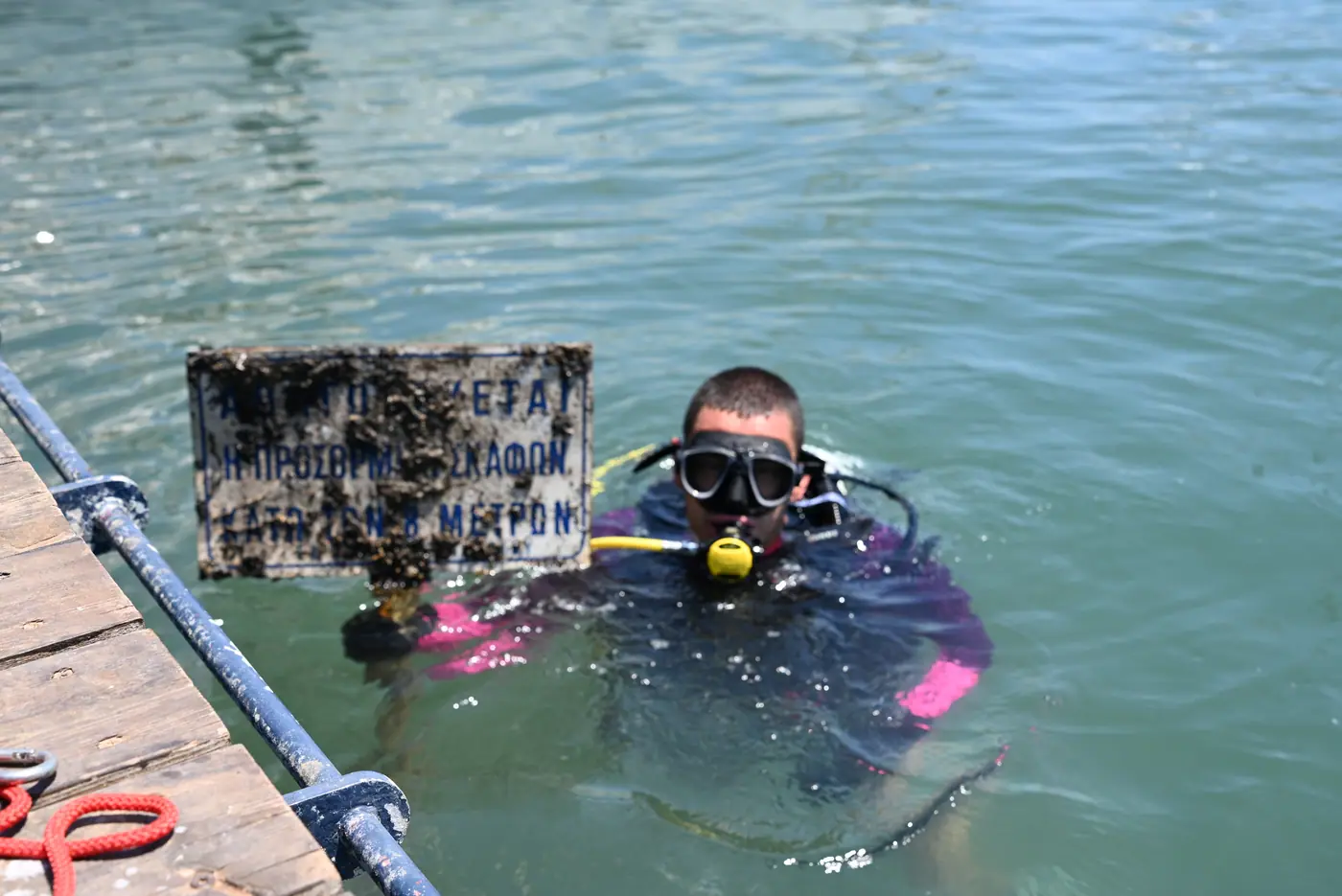 Day 9 at the Port of Lavrio, where waste raised from the seabed was received and separated on shore. Photo 39 of 43.