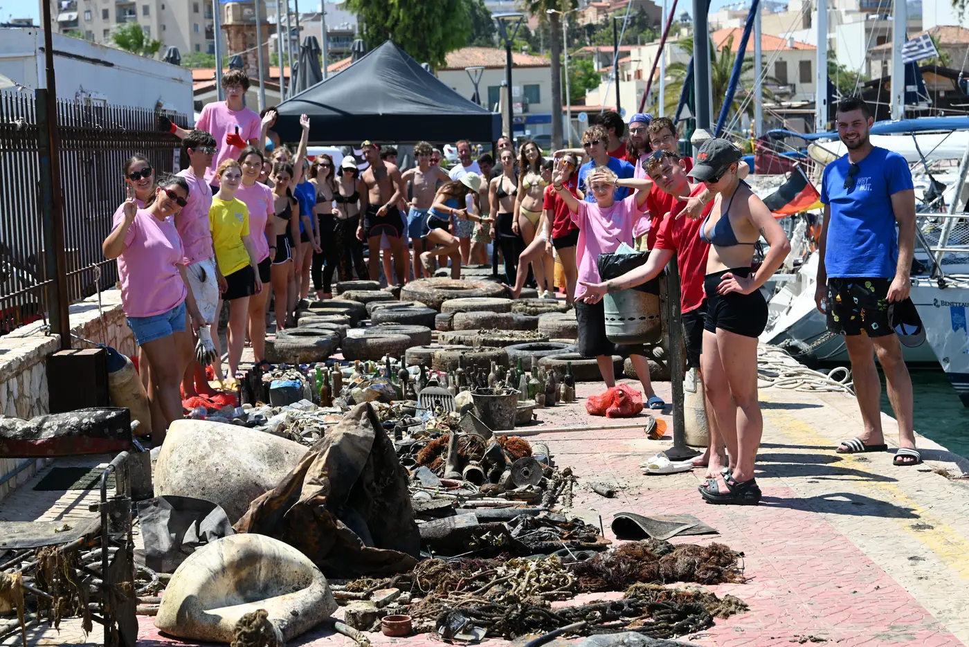 Day 9 at the Port of Lavrio, where waste raised from the seabed was received and separated on shore. Photo 43 of 43.
